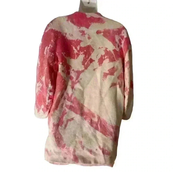 Zara Pink & White Blazer Size Medium - Picture 5 of 8